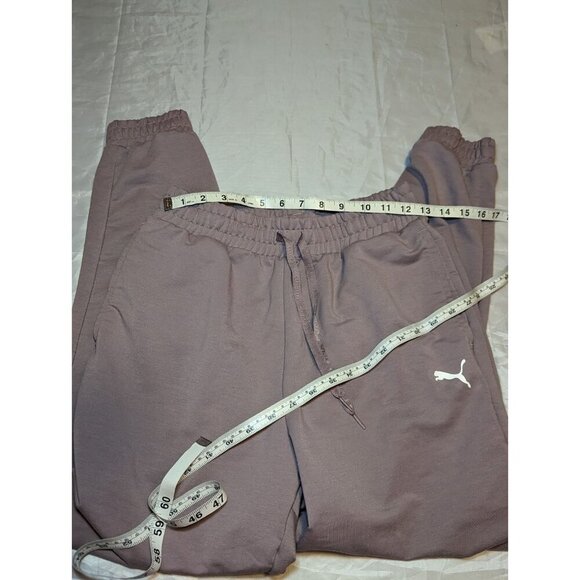 Puma Women's Size Small Dusty Purple Ankle Tight Joggers With Drawstring - Picture 13 of 16